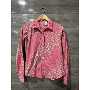 Twenty X Shirt/Top Women sz S Western Tailored Fit Pearl Snap Rodeo Polka Dot
